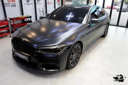 bmw 530i xdrive 사틴블랙 전체랩핑 / 고양시 덕이동