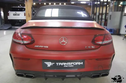 벤츠 c63s amg 전체랩핑 재시공 / 에이버리 라이트 블루 / 고양시 덕이동
