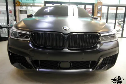 bmw 6gt 사틴블랙 전체랩핑 시공 / 고양시 덕이동