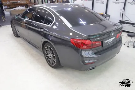 bmw 530i xdrive 사틴블랙 전체랩핑 / 고양시 덕이동