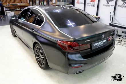 bmw 530i xdrive 사틴블랙 전체랩핑 / 고양시 덕이동