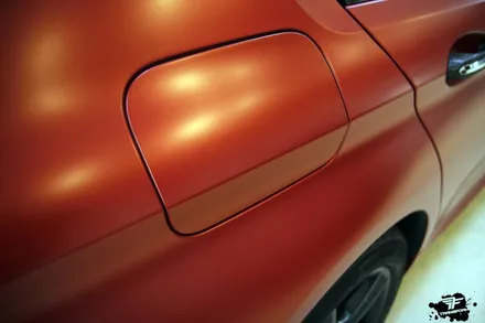 bmw 520d 사틴 뱀파이어 레드 전체랩핑 시공 / 고양시 덕이동