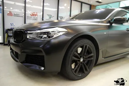 bmw 6gt 사틴블랙 전체랩핑 시공 / 고양시 덕이동