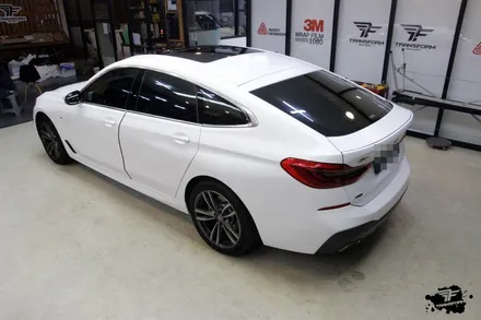 일산 랩핑 bmw 6gt 사틴화이트 전체랩핑 퀄리티 완벽 / 고양시 덕이동