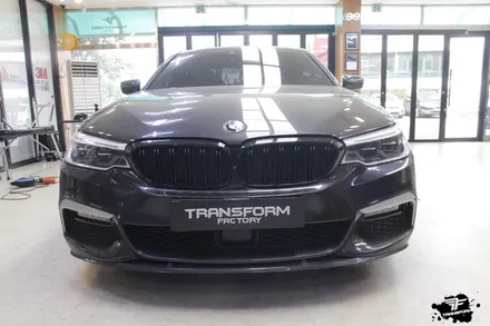 bmw 530i xdrive 사틴블랙 전체랩핑 / 고양시 덕이동
