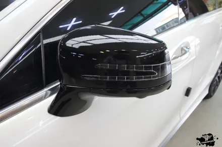 벤츠 cls 63 amg 사이드미러 포인트 랩핑+라이트 ppf 시공 / 고양시 덕이동