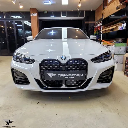 일산 랩핑 bmw 4시리즈 그릴 크롬 랩핑(크롬딜리트) 시공 / 고양시 덕이동
