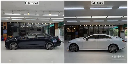 벤츠CLS450 전체랩핑 했어요 일산랩핑 트랜스폼팩토리 / 고양시 덕이동