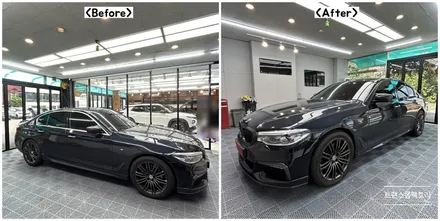 BMW G30 창문크롬 크롬죽이기 무광카본으로 꼼꼼하게 잘하네요 일산랩핑 트랜스폼팩토리 / 고양시 덕이동