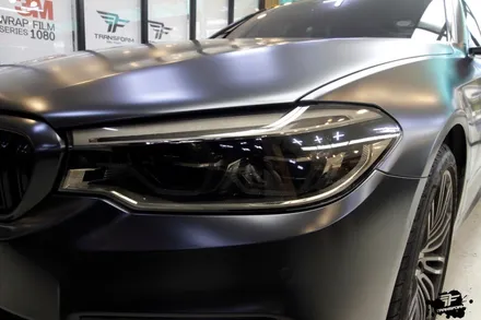 bmw 530i xdrive 사틴블랙 전체랩핑 / 고양시 덕이동
