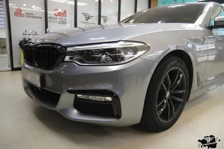 bmw 520d 사틴 뱀파이어 레드 전체랩핑 시공 / 고양시 덕이동