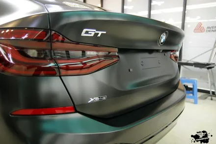 bmw 6gt 사틴블랙 전체랩핑 시공 / 고양시 덕이동