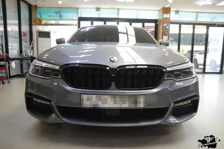 bmw 520d 사틴 뱀파이어 레드 전체랩핑 시공 / 고양시 덕이동