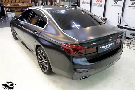 bmw 530i xdrive 사틴블랙 전체랩핑 / 고양시 덕이동