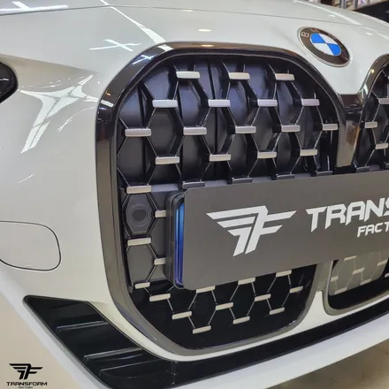 일산 랩핑 bmw 4시리즈 그릴 크롬 랩핑(크롬딜리트) 시공 / 고양시 덕이동