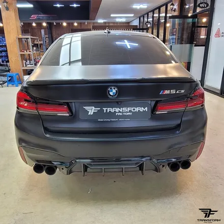[전체랩핑 제거/재시공/랩핑 보험처리] bmw m5 사틴화이트 전체랩핑 / 고양시 덕이동