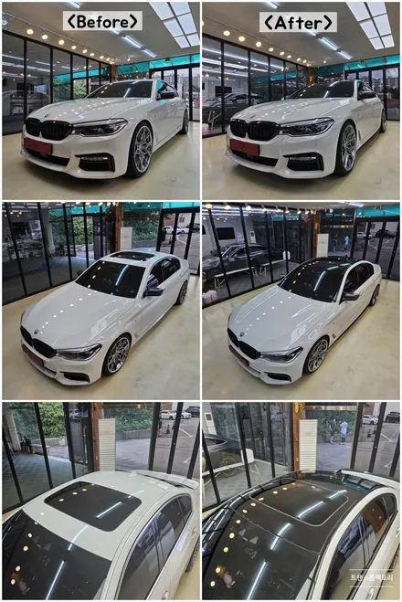 BMW G30 루프스킨 크롬죽이기 이젠 필수 일산 트랜스폼팩토리 / 고양시 덕이동