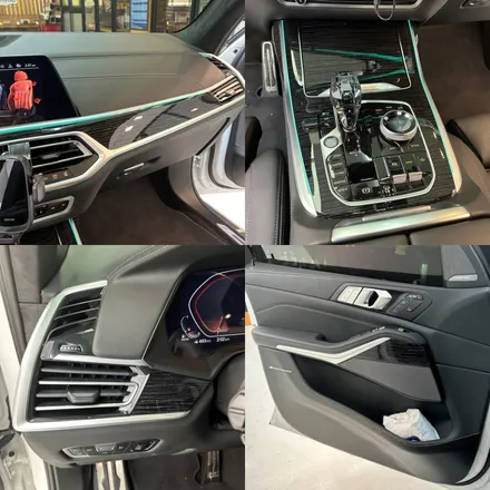 BMW X7 사틴블랙 전체랩핑+크롬딜리트+실내랩핑+라이트PPF 시공을 한번에! [트랜스폼팩토리] / 고양시 덕이동