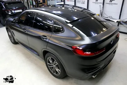bmw x4 사틴블랙 전체랩핑 / 고양시 덕이동