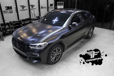 bmw x4 사틴블랙 전체랩핑 / 고양시 덕이동
