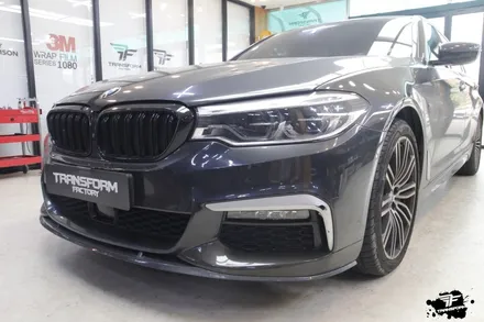 bmw 530i xdrive 사틴블랙 전체랩핑 / 고양시 덕이동