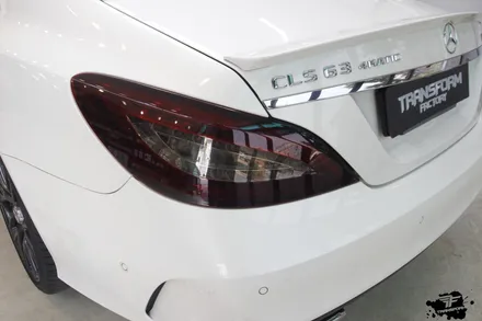 벤츠 cls 63 amg 사이드미러 포인트 랩핑+라이트 ppf 시공 / 고양시 덕이동