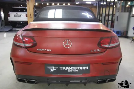 벤츠 c63s amg 전체랩핑 재시공 / 에이버리 라이트 블루 / 고양시 덕이동