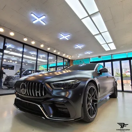 [일산 전체랩핑 전문] 벤츠gt 63 amg 사틴블랙 전체랩핑 / 고양시 덕이동