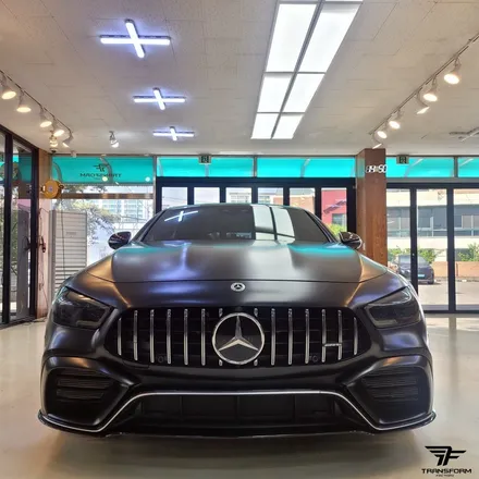 [일산 전체랩핑 전문] 벤츠gt 63 amg 사틴블랙 전체랩핑 / 고양시 덕이동