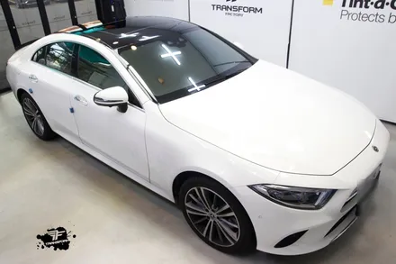 일산 랩핑 벤츠 cls 400d 루프스킨 시공 by 트랜스폼팩토리 / 고양시 덕이동
