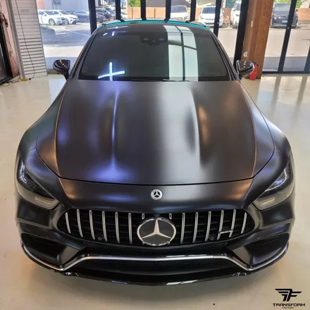 [일산 전체랩핑 전문] 벤츠gt 63 amg 사틴블랙 전체랩핑 / 고양시 덕이동
