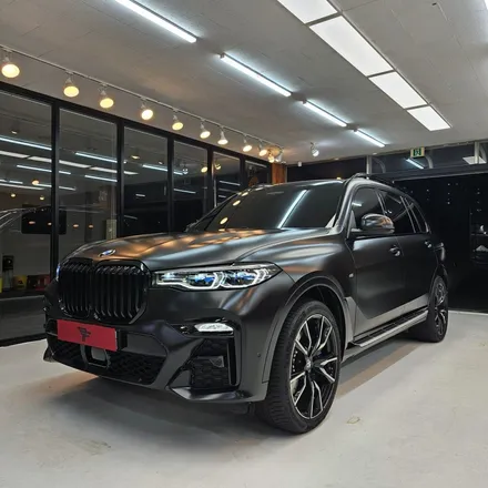 BMW X7 사틴블랙 전체랩핑+크롬딜리트+실내랩핑+라이트PPF 시공을 한번에! [트랜스폼팩토리] / 고양시 덕이동