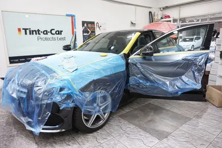 벤츠 W205 뉴C클래스 C200 AMG LINE 틴트어카 썬팅(볼레+미드나잇),에코파워팩 10C, 아이나비 QXD950 VIEW BLACK 시공기 (안산 썬팅 : 안산 틴트어카)