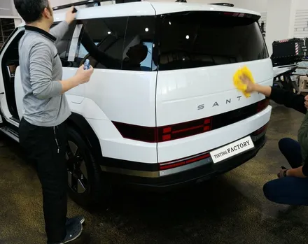 부천 신차검수 크리미화이트 싼타페 MX5 썬팅 유리막코팅 시공 / 부천 소사구 옥길동
