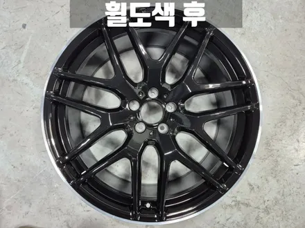 벤츠휠도색 검단 벤츠 W166 AMG GLE 63s 유광 블랙 림폴리쉬 휠 도색 / 인천 서구