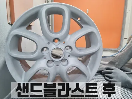 미니 쿠퍼 서울 마곡 유광 블랙 분체도장 16인치 휠 도색 / 인천 서구