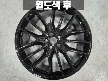 인천휠도색 검단신도시 마세라티휠도색 기블리 21인치 유광블랙 휠 도색 / 인천 서구