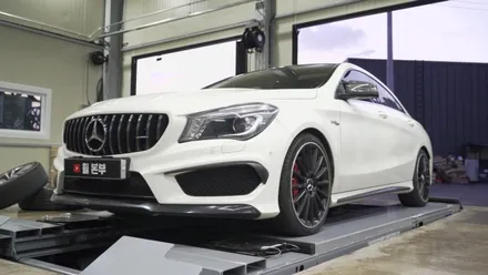 김포휠복원 벤츠 C117 CLA45 AMG TPMS센서교체 휠굴절수리 휠복원 타이어 교체 / 인천 서구