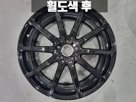 청라휠도색 벤츠 W222 S63 amg 유광 블랙 20인치 순정 휠 도색 / 인천 서구