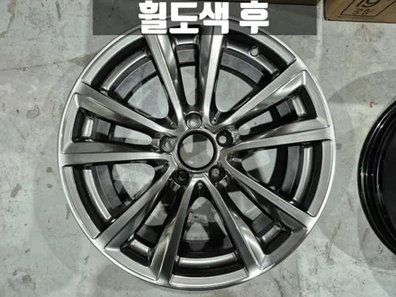 벤츠휠도색 인천 벤츠 C117 CLA 200d 고스트크롬 휠 도색 18인치 콘티넨탈 타이어 교체 / 인천 서구
