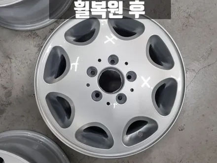 인천휠복원 벤츠 E클래스 W124 E200 검단신도시 실버 휠 복원 / 인천 서구