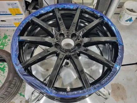 청라휠도색 벤츠 W222 S63 amg 유광 블랙 20인치 순정 휠 도색 / 인천 서구