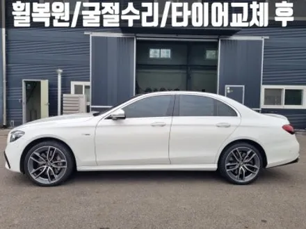 인천휠타이어 벤츠 E53 AMG 컷팅 휠 복원과 굴절 수리 타이어 교체까지 한 번에 해결 / 인천 서구