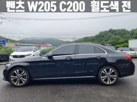 인천휠도색 벤츠 W205 C200 18인치 유광 블랙 휠 도색 비용 / 인천 서구