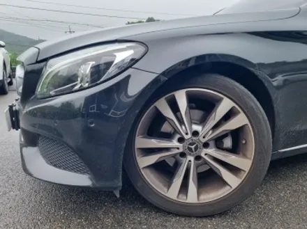 인천휠도색 벤츠 W205 C200 18인치 유광 블랙 휠 도색 비용 / 인천 서구