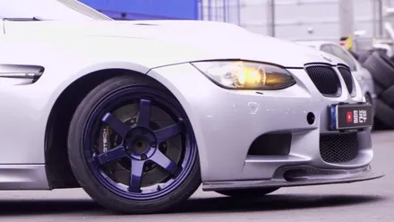 BMW휠도색 BMW E92 M3 휠도색 휠굴절수리 타이어 교체 / 인천 서구