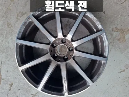 청라휠도색 벤츠 W222 S63 amg 유광 블랙 20인치 순정 휠 도색 / 인천 서구