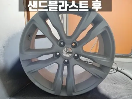 인천휠도색 현대 맥스크루즈 19인치 유광 블랙 휠 도색 비용 / 인천 서구