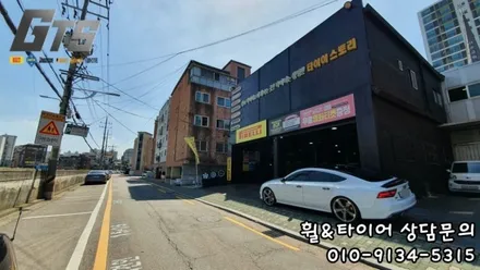 휠수리복원전문 휠스토리 아우디 A7 타이어교체 275/30R21 한국타이어 에보3 / 서울 구로, 양천, 동작, 관악, 영등포, 부천, 안양