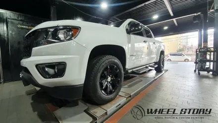 쉐보레 콜로라도 블랙유광 17인치 분체도색 잘하는 곳 휠스토리 / 서울 구로, 양천, 동작, 관악, 영등포, 부천, 안양